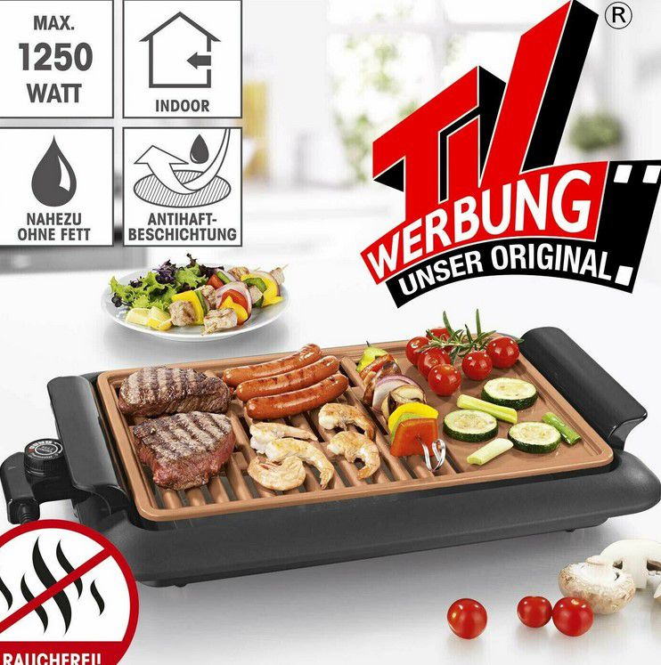 GOURMETmaxx Beef Elektro Grill mit 2 Grillflächen für 14,99€ (statt 30€)