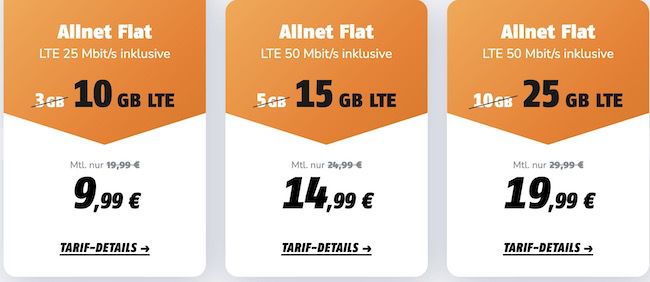 Telekom Tarife von klarmobil mit 10GB / 15GB / 20GB + Allnet ab 9,99€ mtl.