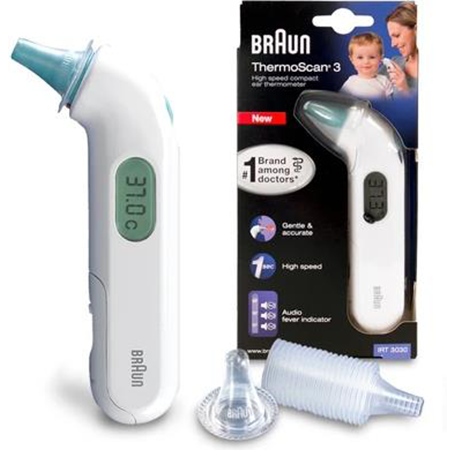 Braun Ohrthermometer IRT 3030 ThermoScan 3 für 16,98€ (statt 24€)