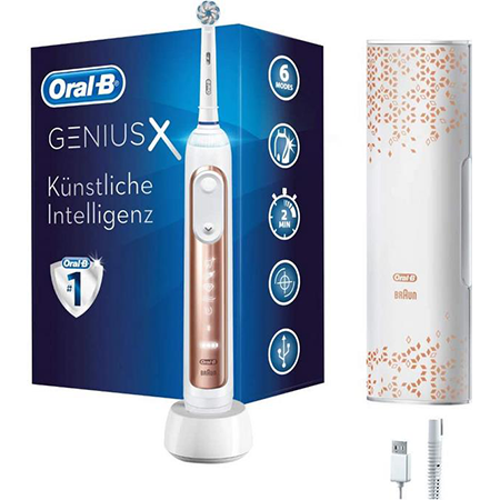 Oral B Genius X 20000N   Elektrische Zahnbürste in Rose Gold für 85,90€ (statt 99€)