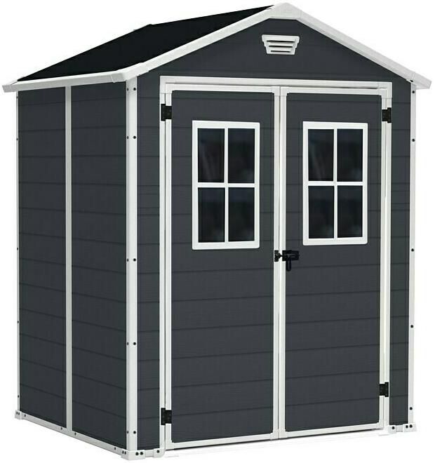 Keter Gerätehaus Manor 6x5 (185 x 152 cm) in Anthrazit/Weiß für 478,90€ (statt 510€)