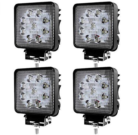 4x 27W LED Arbeitsscheinwerfer für 17,49€ (statt 25€)   Prime