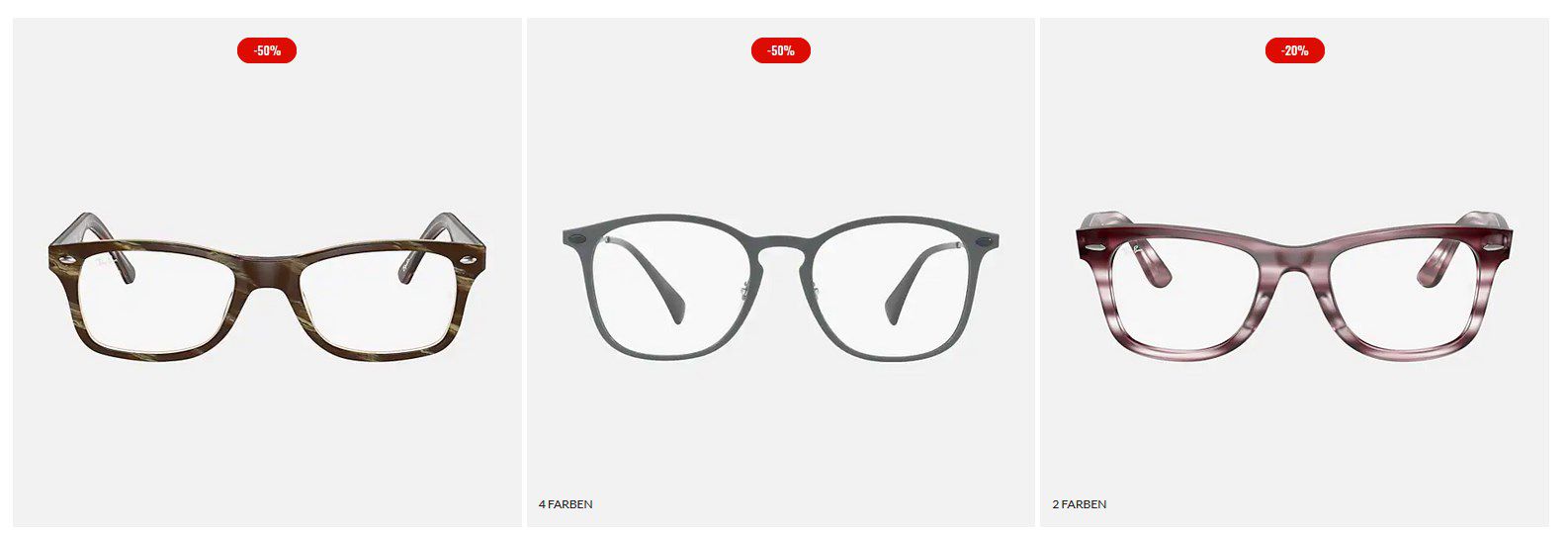 RayBan bis zu 50% auf verschiedene Sehbrillen & Gratis Express Versand