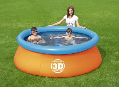 Bestway Aufblasbarer Kinderpool 213x213x66 cm für 48,90€ (statt 83€)