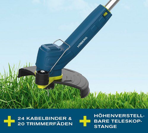 Hoberg Flex Rasentrimmer mit integriertem Akku (18 W) für 32,99€ (statt 40€)