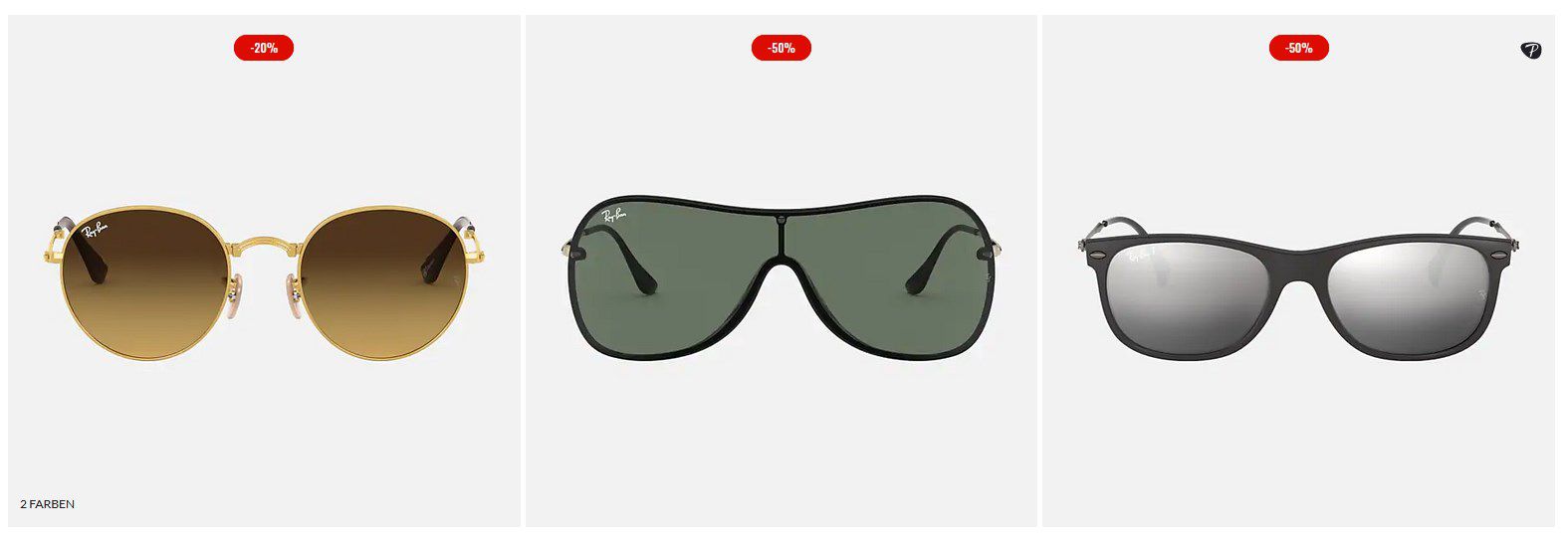 RayBan bis zu 50% auf verschiedene Sonnenbrillen & Gratis Express Versand