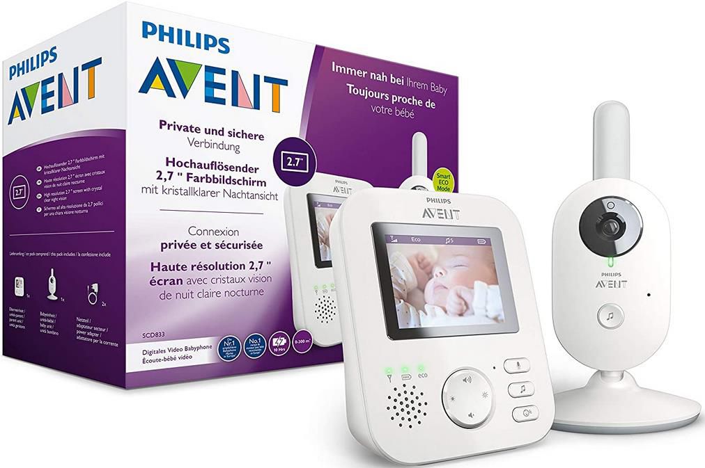 Philips AVENT SCD833/26 Video Babyphone für 125,21€ (statt 149€) + Pflegeset gratis