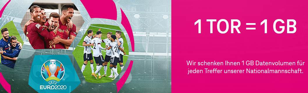 Telekom: pro Tor der deutschen Nationalmannschaft gibt  es 1 GB geschenkt