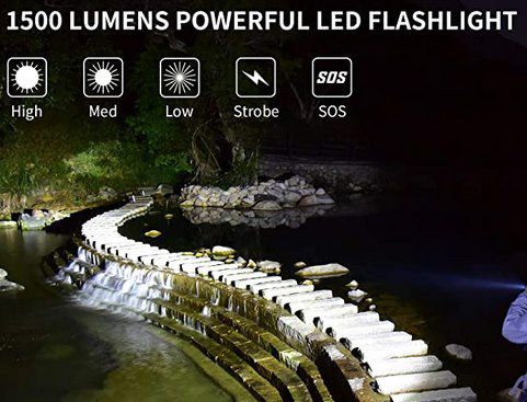 PeetPen ‎L21 LED Taschenlampe mit 1500 Lumen & 5 Modi für 13,99€ (statt 28€)   Prime