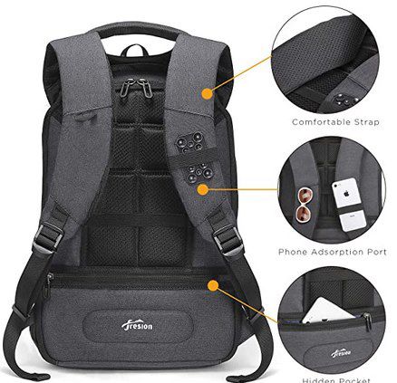 Fresion Anti Diebstahl Rucksack mit USB Port & 28L für 18€ (statt 60€)