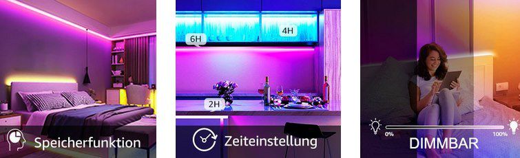 2x 10m Olafus LED Streifen mit Fernbedienung für 17,99€   Prime