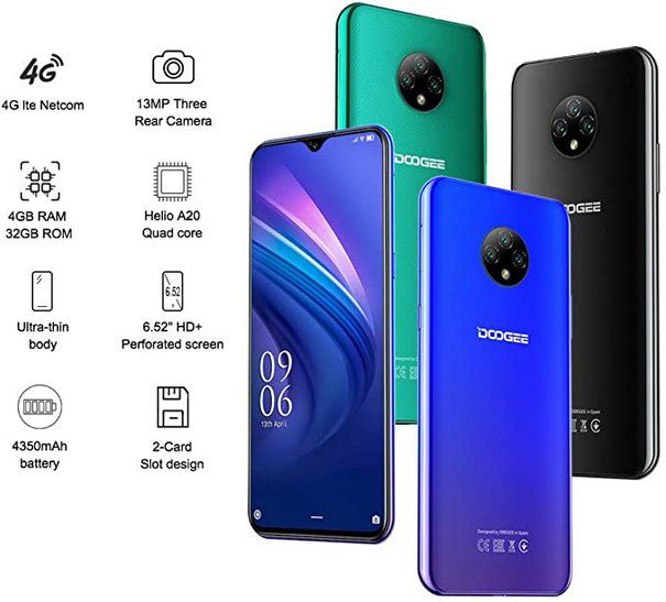 DOOGEE X95 PRO   6,52 Zoll Smartphone mit Android 10 & 32GB in 3 Farben für je 79,99€ (statt 126€)