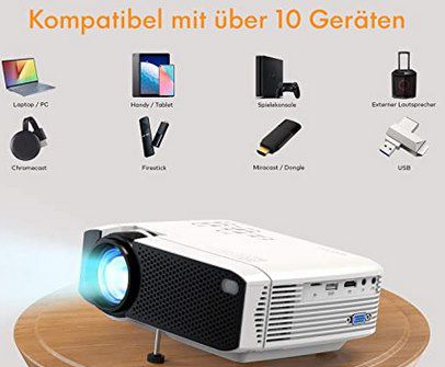 Apeman ‎LC350 Mini LED Beamer mit Tasche für 49,99€ (statt 80€)