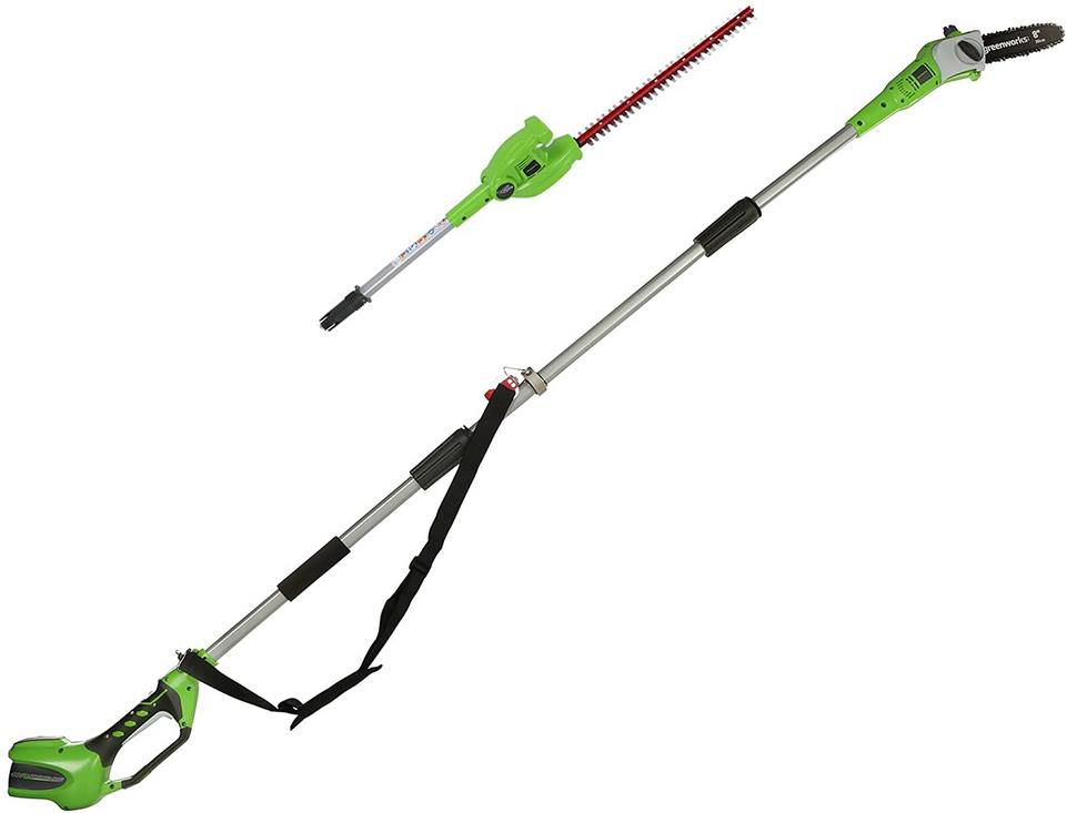 Greenworks Tools G40PSH Akku Hochentaster und Teleskop Heckenschere für 148,99€ (statt 179€)