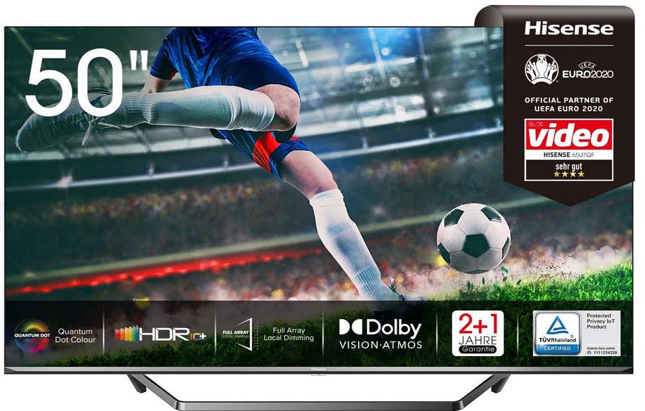 Hisense 50U7QF QLED 50Zoll UHD smart TV für 416,22€ (statt 549€)