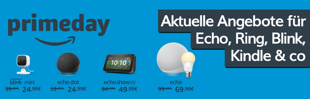Prime Day: aktuelle Angebote für Echo, Ring, Blink, Kindle & co