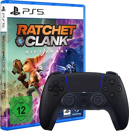 Sony DualSense Controller Midnight Black + Ratchet & Clank: Rift Apart PS5 für 90,99€ (statt 136€)