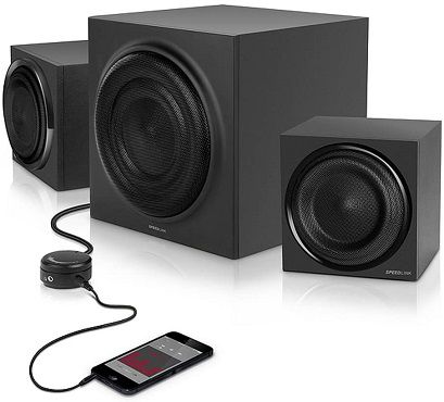 Speedlink QUANUM Aktives 2.1 Subwoofer System für 24,99€ (statt 66€)