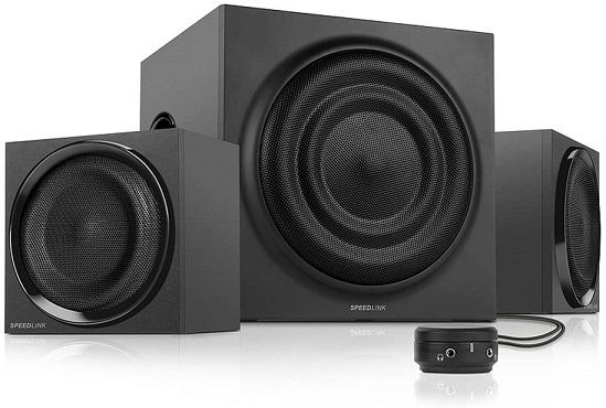 Speedlink QUANUM Aktives 2.1 Subwoofer System für 24,99€ (statt 66€)