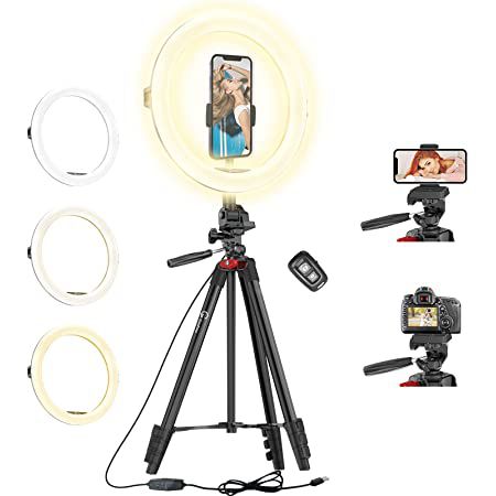 GooFoto R1 LED Ringlicht mit Stativ & Fernbedienung für 24,99€ (statt 50€)