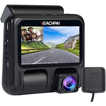 EACHPAI X100 Pro Dual 1080p Dashcam mit GPS & SD Karte für 59,99€ (statt 120€)