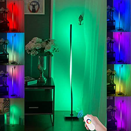 ‎JHJLIB ‎WRLD888 LED geschwungene RGB Stehlampe mit Fernbedienung für 47,99€ (statt 66€)