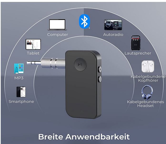 MW Audio NY   Bluetooth 5.0 Empfänger für 6,99€ (statt 14€)  prime