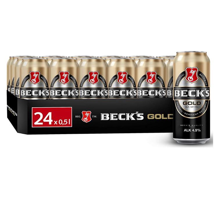 🍺 24x BECK’S Gold Lager je 0,5l für 18€ (statt 26€) – 0,75€ pro Dose