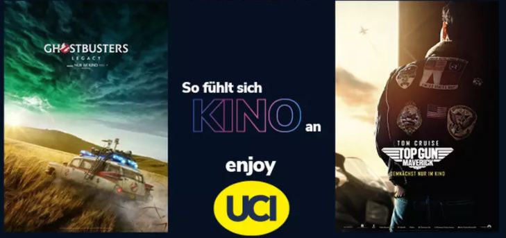 1 UCI Kinogutschein für alle 2D Filme + Popcorn klein + 0,5 l Softgetränk oder Bier für 9,99€