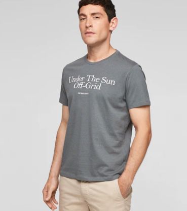 s.Oliver T Shirt in Grau bis Größe 3XL für nur 9,09€ (statt 13€)