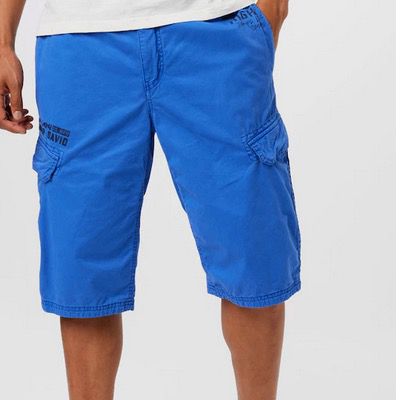 CAMP DAVID Bermudas mit Cargo Taschen in Blau für 33,96€ (statt 49€)