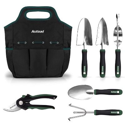 AUTLEAD Gartenwerkzeug Set GGT4A 7 teilig aus Edelstahl inkl. Tasche für 22,99€ (statt 40€)