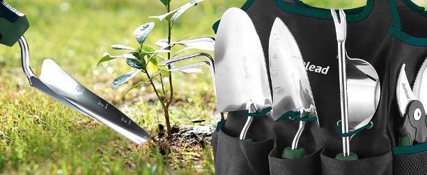 AUTLEAD Gartenwerkzeug Set GGT4A 7 teilig aus Edelstahl inkl. Tasche für 22,99€ (statt 40€)