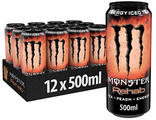 12x Monster Energy Rehab Peach Energy Iced Tea ab 9,40€ (statt 18€) + Pfand