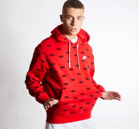 Nike Club Over The Head Hoodie in Rot für 29,99€ (statt 48€)