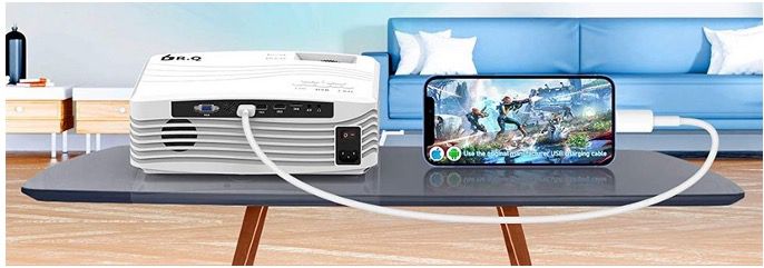 DR.Q WiFi Beamer mit 1080P Full HD inkl. Bildschirm Synchronisierung für 179,99€ (statt 240€)