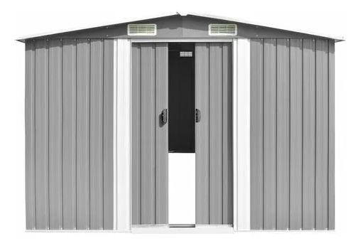 Fehler? vidaXL Metall Gerätehaus in Grau (257 x 580 x 181cm) für 135€ (statt 619€)