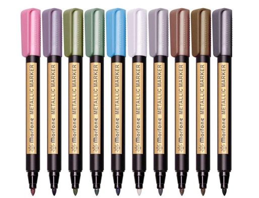 Morfone Metallic Marker Stifte in 10 Farben z.B. für Gästebücher für 5,99€ (statt 12€)