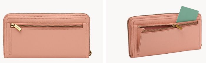 Fossil Damen Zip Around Clutch Logan mit RFID Schutz für 37,60€