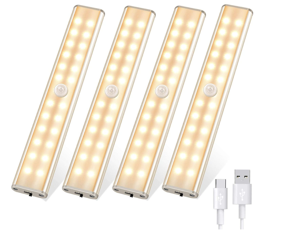 4er Pack: Tanbaby LED Schrankbeleuchtung ‎mit 24 LEDs und Akku für 27,59€ (statt 46€)