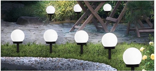 8x SEFON Solar Gartenleuchte Wasserdicht mit Erdspießen in Kaltweiß für 14,99€ (statt 30€)