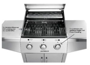 Universum GG 300 20 Gasgrill mit 3 Brennern für 184€ (statt 273€)