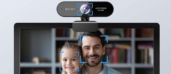 eMeet 1080P Webcam mit 2 Mikrofonen & Autofokus für 31,99€ (statt 40€)