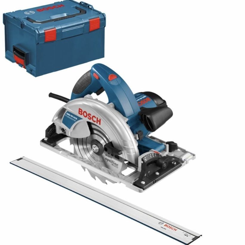 BOSCH Handkreissäge GKS 65 GCE inkl. L BOXX und FSN 1600 Führungsschiene für 272€ (statt 312€)