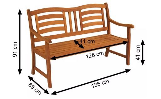 Gartenbank Montana aus Eukalyptus für 90,30€ (statt 129€)