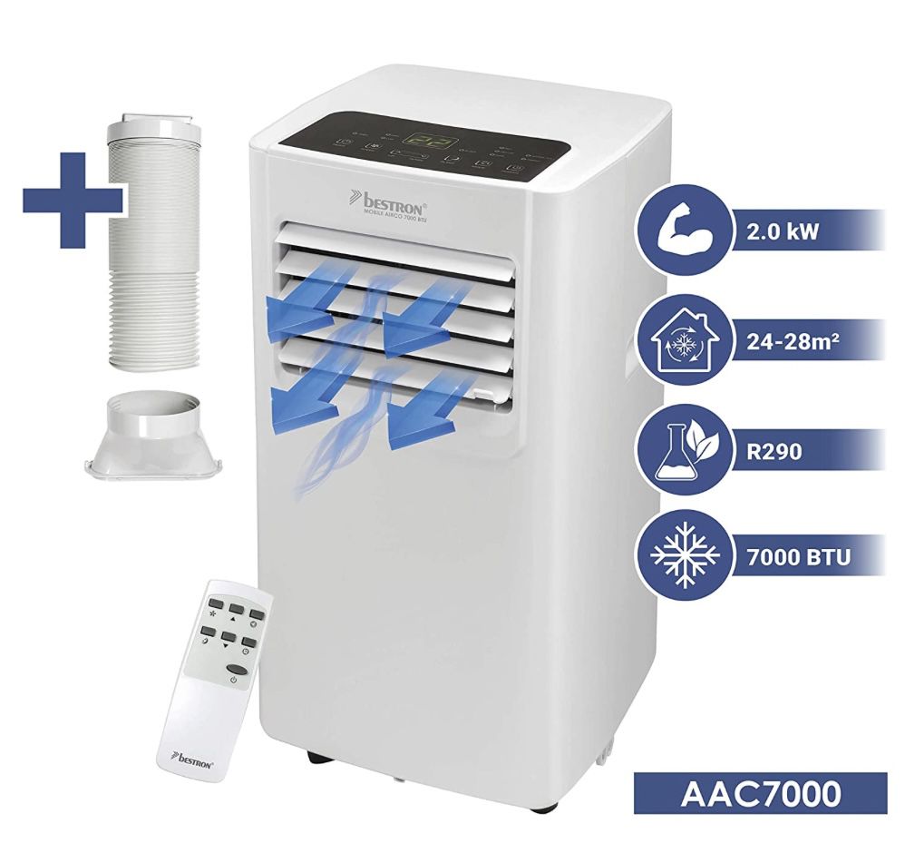 Bestron AAC7000 3 in 1 Klimagerät mit 7.000 BTU für 129,35€ (statt 218€)