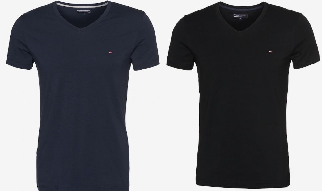 Tommy Hilfiger Jersey Shirt mit V Ausschnitt in 3 Farben für je 26,90€ (statt 34€)