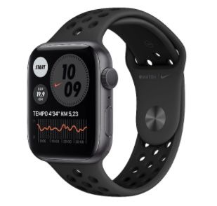 Apple Watch Nike Series 6 GPS 44mm in Space Grau für 373,39€ (statt 422€)