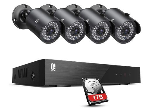 MTM Außen Video Überwachungssystem 8CH 5MP H.265+ mit 4X Outdoor 5MP Überwachungskamera Set für 145,49€ (statt 291€)