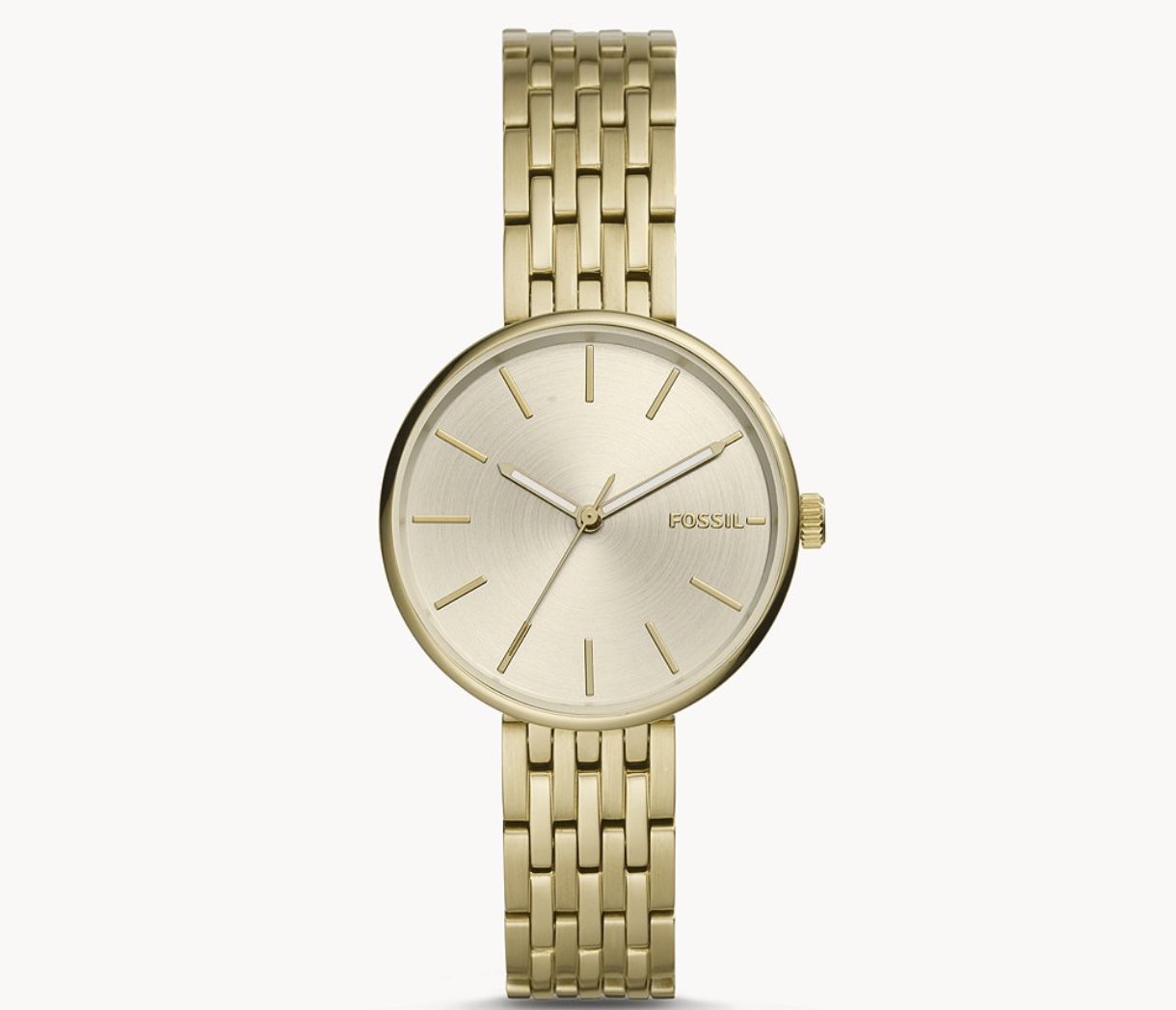 Fossil Damenuhr Hutton aus Edelstahl in Gold für 59,20€ (statt 91€)